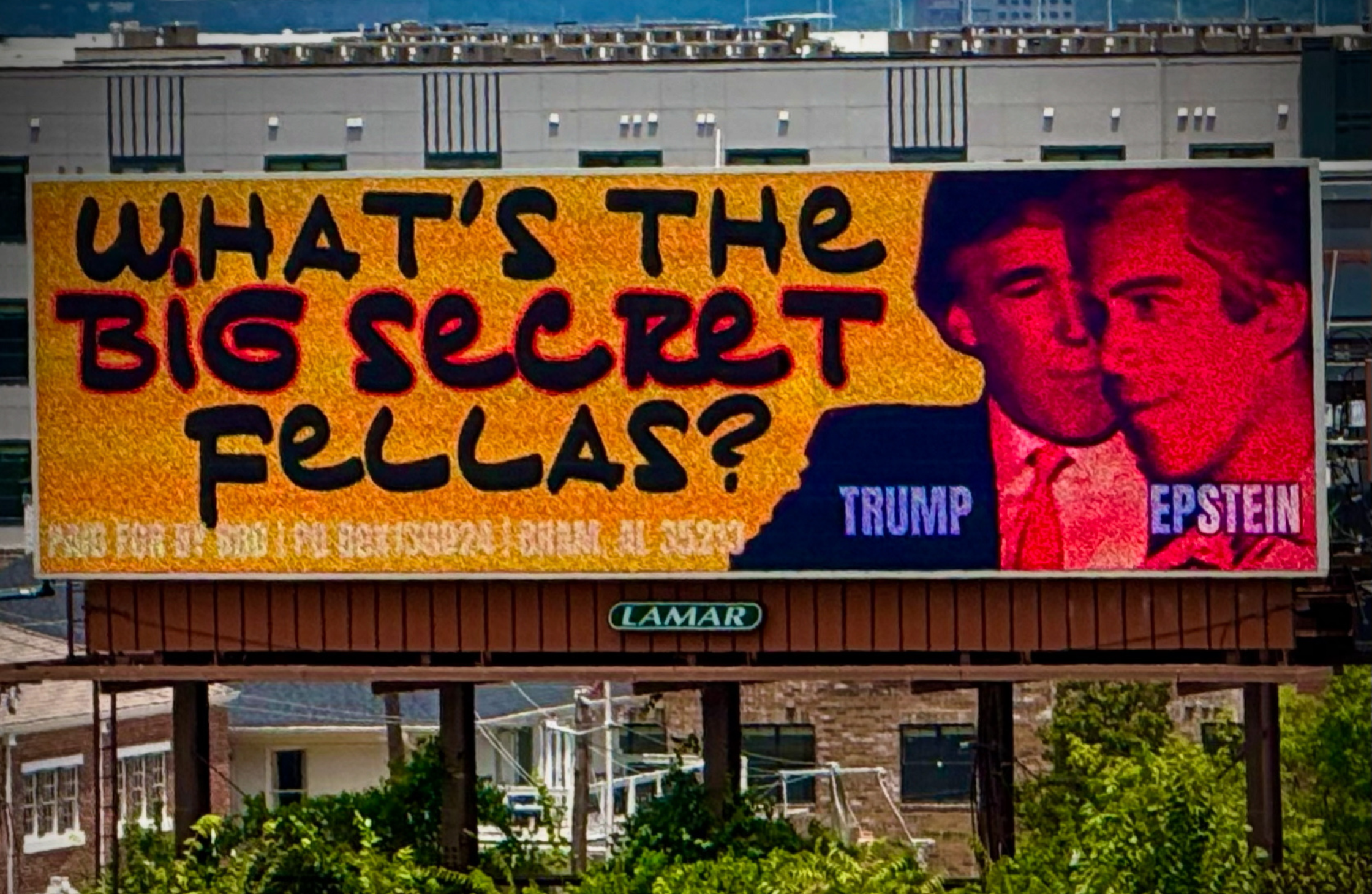 Birmingham Activists Stir Debate with Trump-Epstein Billboard on Red Mountain Expressway