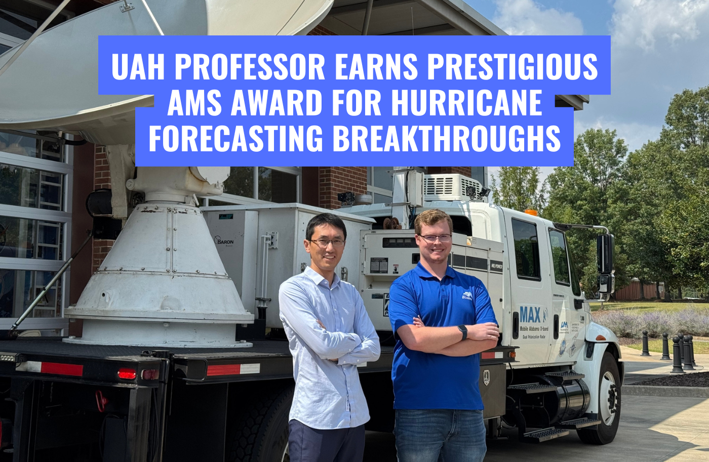 UAH Professor Dr. Xiaomin Chen Earns Prestigious AMS Award for Breakthroughs in Hurricane Forecasting